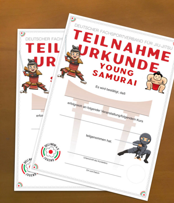 DFJJ "YOUNG SAMURAI" Teilnahmeurkunde