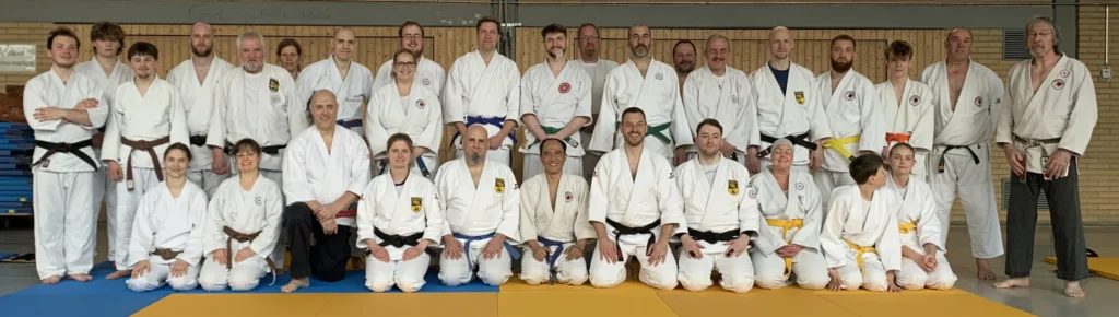 Gruppenfoto, 1. technischer Jiu-Jitsu-Lehrgang 2025, Euskirchen